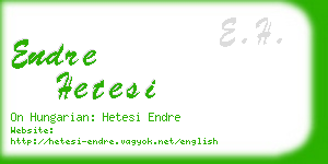 endre hetesi business card